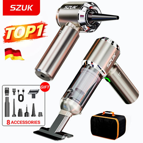 Aspirateur Sans Fil Portable pour Voiture – Mini Aspirateur Rechargeable Haute Puissance avec Filtre HEPA