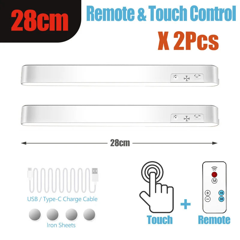 Eye-care Table Lamp LED Light Bar 48/28cm Rechargeable Wirless Desk Reading Lamp USB Night Light For Bedside Kitchen Cabinet
