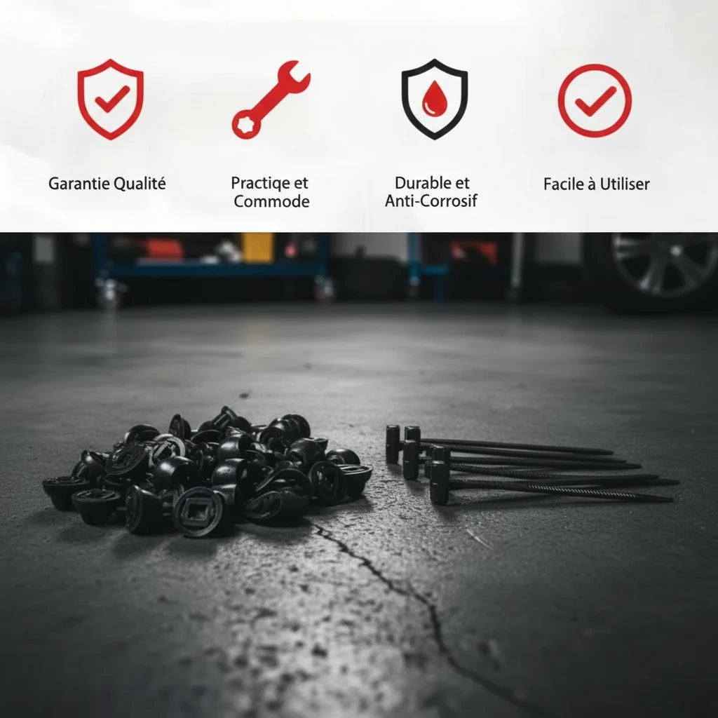Cable Tie Buckle Fixed Through The Core Nail Cable Tie Buckle Mudguard Fender Inner Lining Trunk Buckle