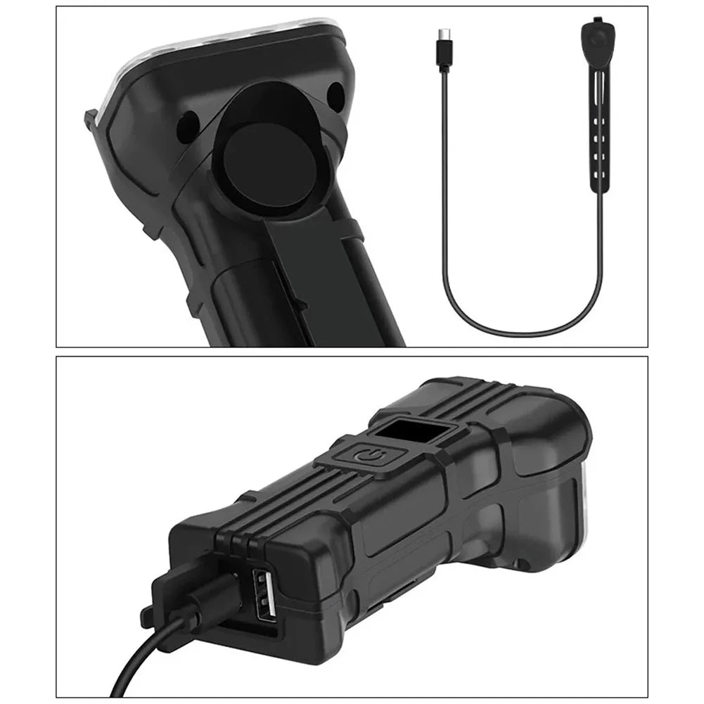 12 LED Bicycle Front Light Rechargeable Bike Light with Horn MTB Bicycle Head Lights Cycling Bike Safety Lamp for Night Riding