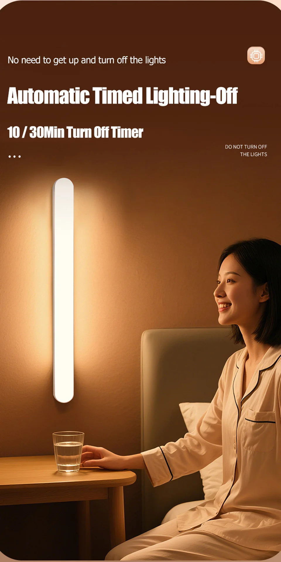 Eye-care Table Lamp LED Light Bar 48/28cm Rechargeable Wirless Desk Reading Lamp USB Night Light For Bedside Kitchen Cabinet