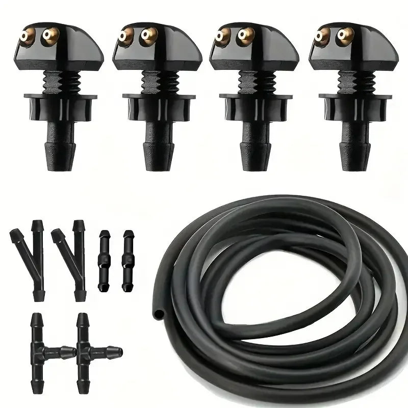 Kit Universel de Réparation de Tuyau de Lave-Glace Automobile – Durite, Connecteurs et Raccords pour Gicleurs de Pare-Brise