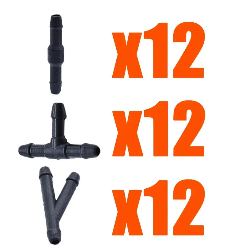 Kit Universel de Réparation de Tuyau de Lave-Glace Automobile – Durite, Connecteurs et Raccords pour Gicleurs de Pare-Brise