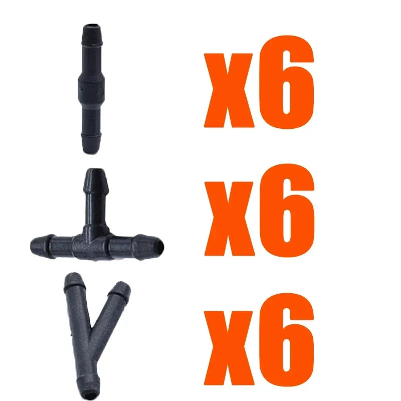 Kit Universel de Réparation de Tuyau de Lave-Glace Automobile – Durite, Connecteurs et Raccords pour Gicleurs de Pare-Brise