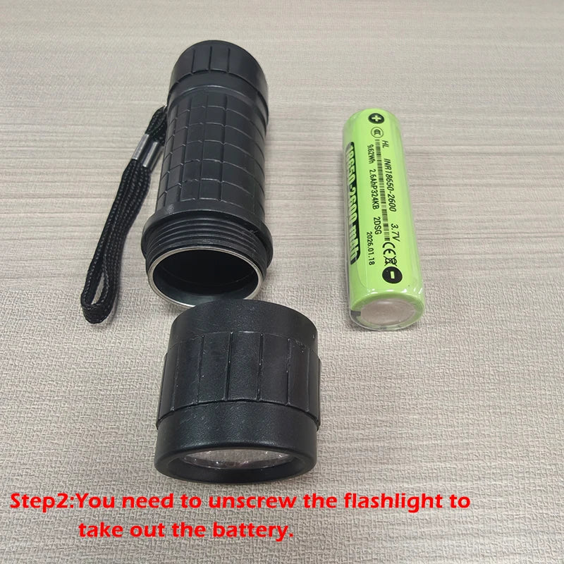 High-power Led Flashlight USB Rechargeable Torch with Display Zoomable Light with Battery Camping Hiking Lantern Emergency Lamp