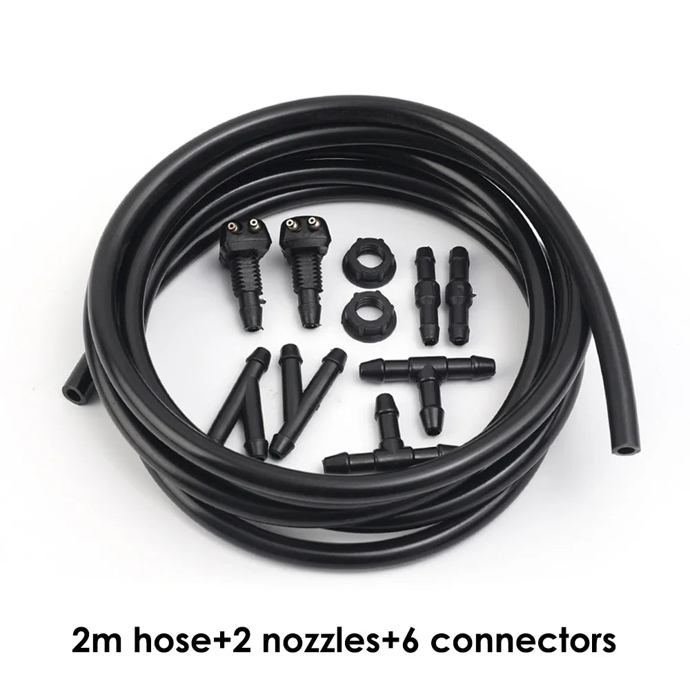 Kit Universel de Réparation de Tuyau de Lave-Glace Automobile – Durite, Connecteurs et Raccords pour Gicleurs de Pare-Brise
