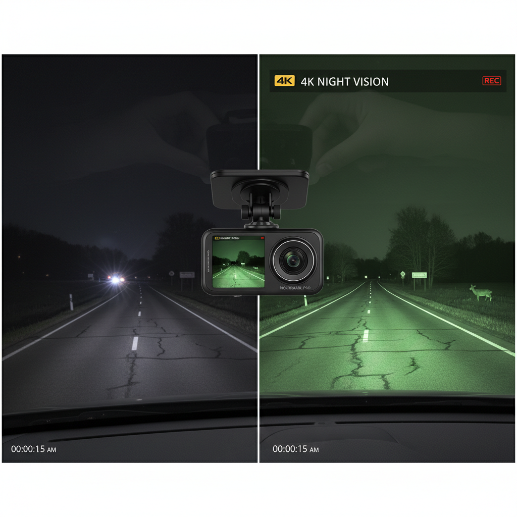 Dashcam 4K vision nocturne