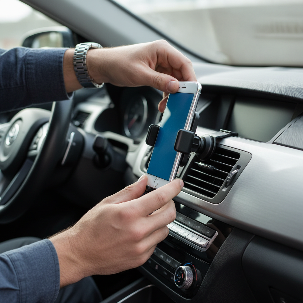 Support téléphone voiture lifestyle mains